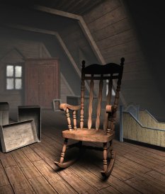old attic-rocking chair